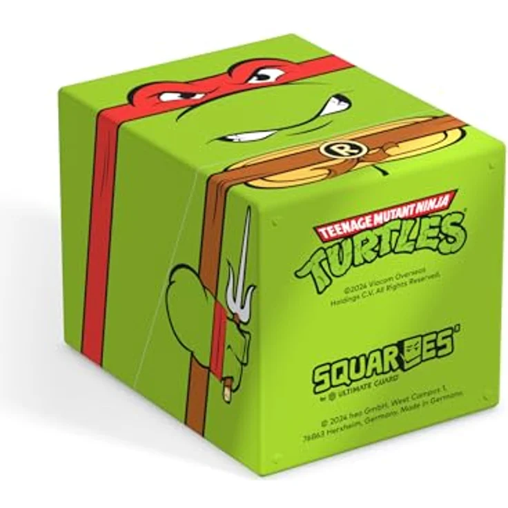 Ultimate Guard Squaroes - Squaroe Teenage Mutant Ninja Turtlesâ„¢ 004 - Raphael, Sammelbox für bis zu 100 Spielkarten, hergestellt aus 78% erneuerbaren Rohstoffen, Maße: 98,5 x 76 x 75 mm – Bild 6