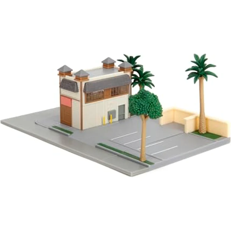 Jada Toys Fast and Furious Toretto's Market & Cafe, Nano-Diorama 18x13 cm inkl. 2 Metall-Modellautos (Mitsubishi Eclipse grün & Ford F-150 SVT Lightning rot) für Fanartikel ab 8 Jahren – Bild 4