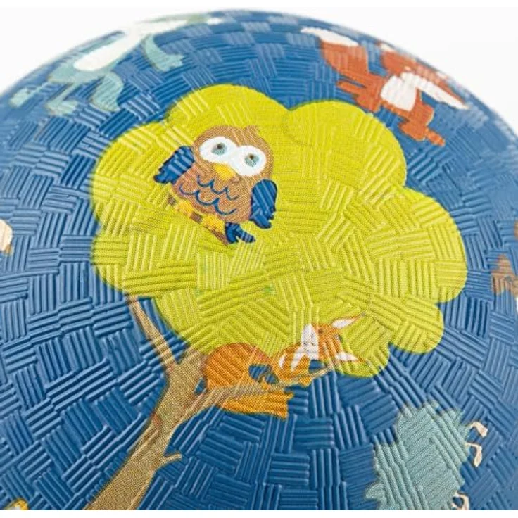 Sigikid Spielball Wald, Kautschukball mit Waldtieren, Durchmesser 17 cm, dunkelblau – Bild 4