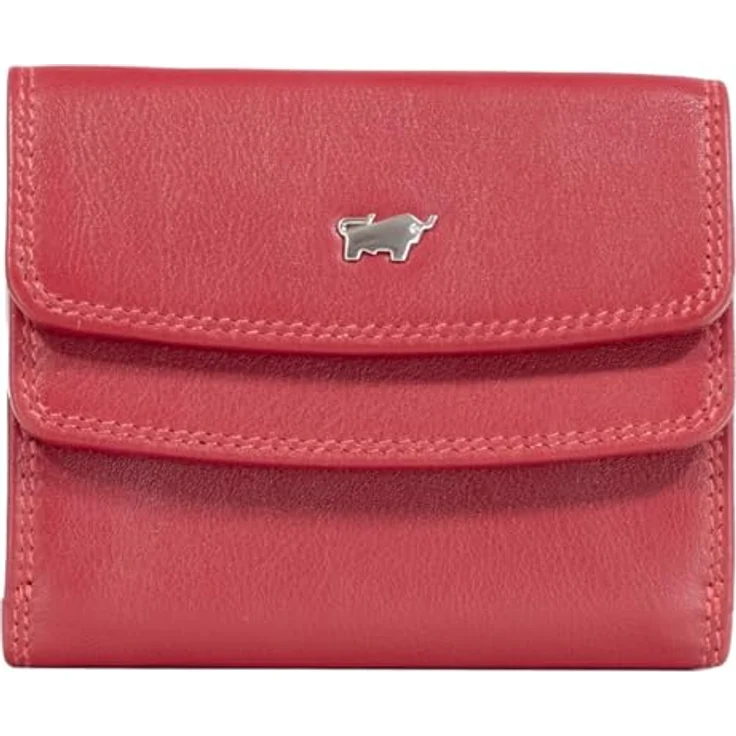 Braun Büffel Golf 3.0 Geldbörse, RFID Schutz, 100% Leder, rot, 10 cm x 8.5 cm x 2 cm – Bild 1
