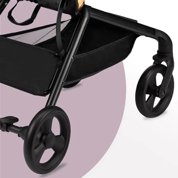 Momi Kinderwagen ADELLE, klappbarer Buggy mit 360°-Sitz, 5-Punkt-Sicherheitsgurt, Tragegriff - Schwarz – Bild 5