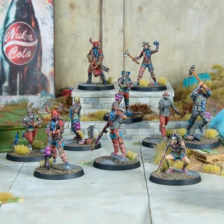 Modiphius Fallout: Miniatures - Raiders: The Pack, kompatibel mit Wasteland Warfare und Factions, kreative Gestaltung der Figuren – Bild 3