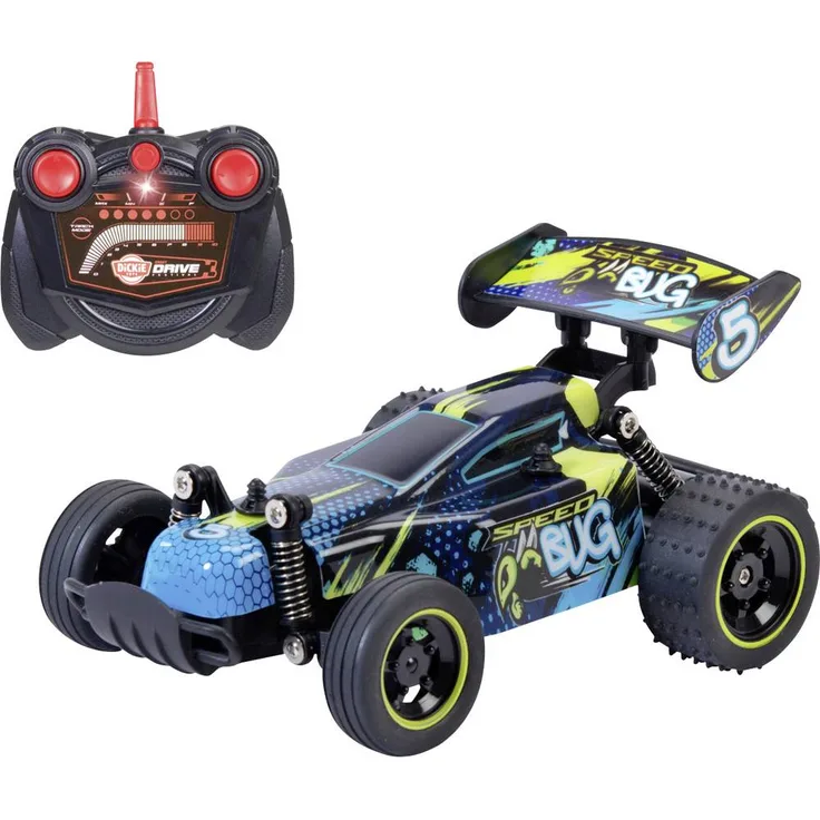 Dickie Toys RC Speed Bug 1:24, Ferngesteuertes Einsteiger Modellauto mit 2,4 GHz Fernbedienung, 8 km/h, für Kinder ab 6 Jahren