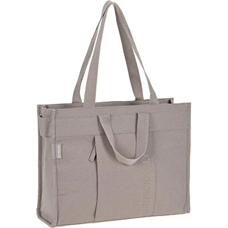 LÄSSIG Baby Wickeltasche mit Wickelunterlage, Kinderwagenbefestigung, nachhaltig produziert/GRE Tote Up Bag taupe – Bild 2