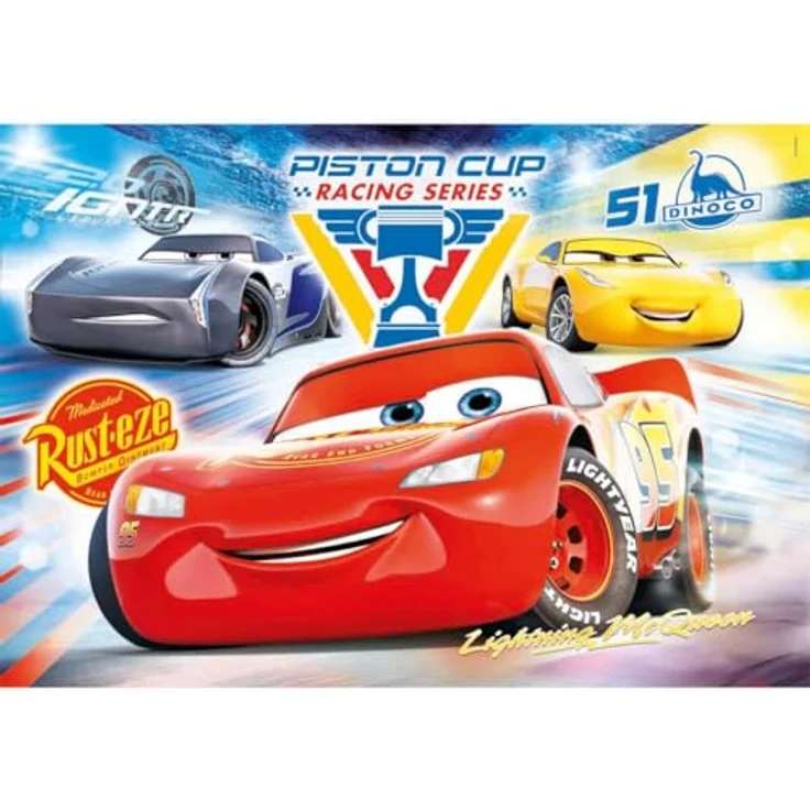 Clementoni Cars Puzzle, 104 Teile, für Kinder 6-8 Jahre, Cartoon-Motiv, Made in Italy, 25047 – Bild 2