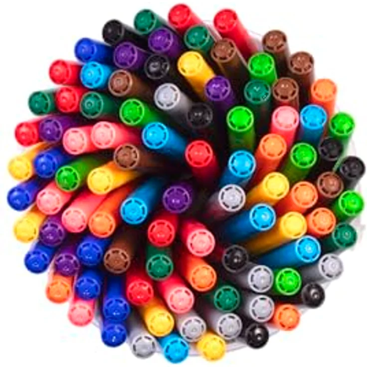 Jovi Filzstift Marker-Set MAXI 96 Stück, Bunte Filzstifte mit 3 mm Spitze, ergonomisch (96 Stück) – Bild 4