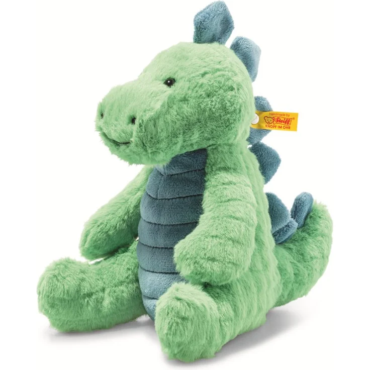 Steiff Spott Stegosaurus Kuscheltier, 28 cm, kuschelweicher Plüsch, Grün/Petrol – Bild 1