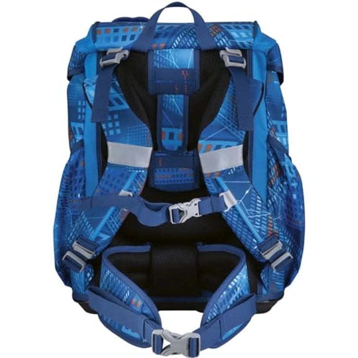 DerDieDas ErgoFlex Light Set, 6-teiliges Schulranzen Set mit ergonomischem Design, reflektierenden Elementen, 22 Litern Volumen, blau – Bild 3