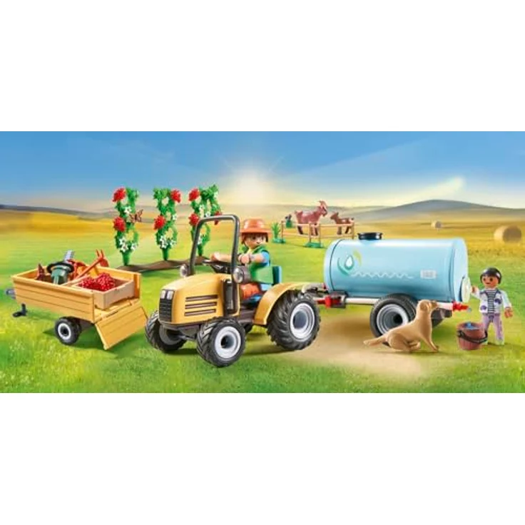 Playmobil® Traktor mit Anhänger und Wassertank (71442), Country Konstruktions-Spielset, (117 St), teilweise aus recyceltem Material, Made in Germany – Bild 3