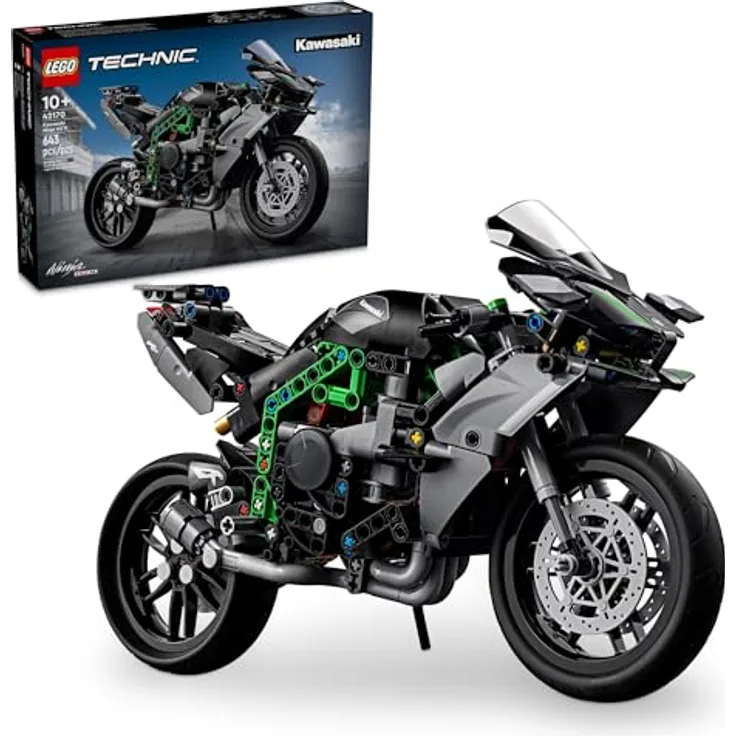 LEGO Technic 42170 Kawasaki Ninja H2R Motorrad-Spielzeug, Maßstabsgetreuer Modellbausatz für Kinder ab 10 Jahren, Ideal als Geschenk, Hochwertiges Sammlerstück