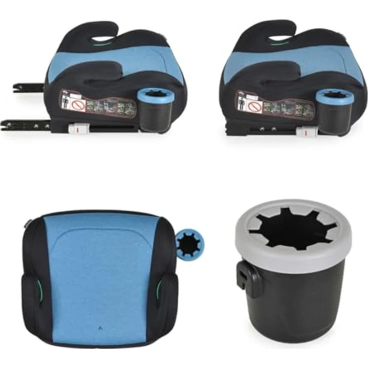 Cangaroo Sitzerhöhung i-Swift, Kindersitz für 125-150 cm, Gruppe 3, Isofix, Getränkehalter, abnehmbarer Bezug – Bild 4