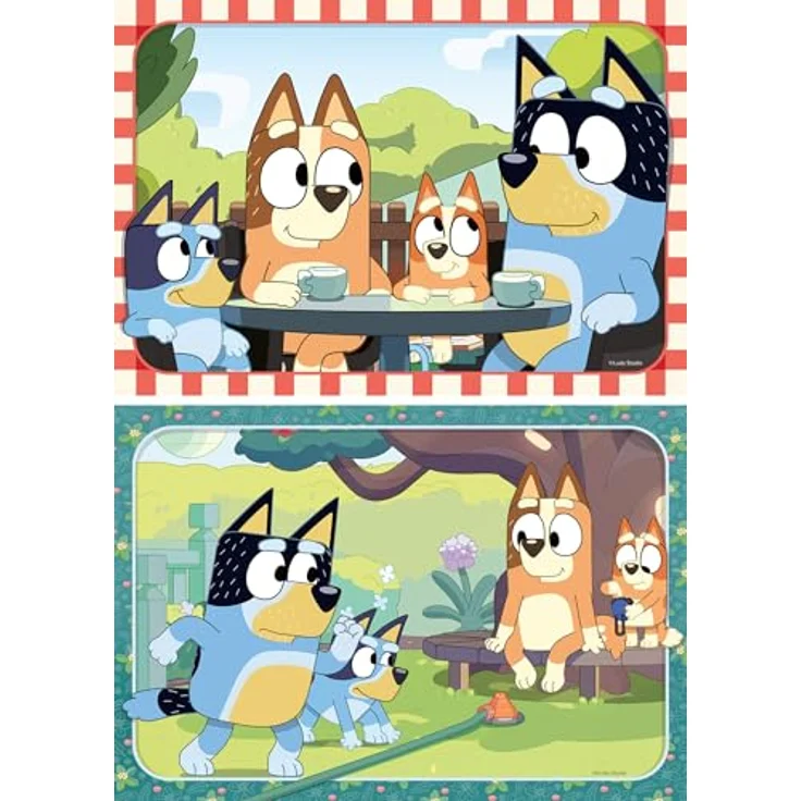 Ravensburger Kinderpuzzle - 12004111 Bluey - 2x12 Teile, ideal für Kinder ab 3 Jahren, inkl. Mini-Poster, extradickes Material – Bild 2