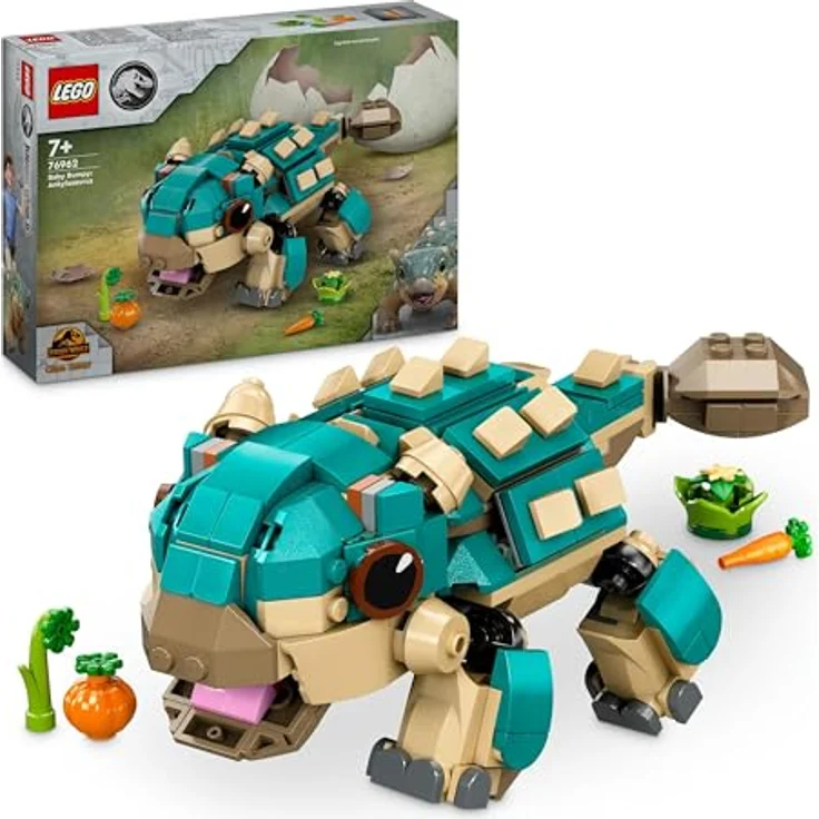 LEGO Jurassic World Baby Bumpy: Ankylosaurus, baubarer Spielzeug-Dinosaurier für Fans von Jurassic World: Neue Abenteuer, Geschenk für Jungen und Mädchen ab 7 Jahren 76962 – Bild 1