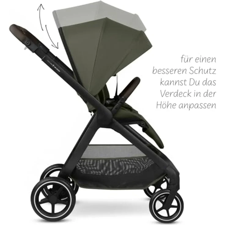 ABC Design City Life 2in1 Kombikinderwagen Set mit Tragewanne, kompakt für die Stadt, robuste Reifen, Farbe Avocado – Bild 11