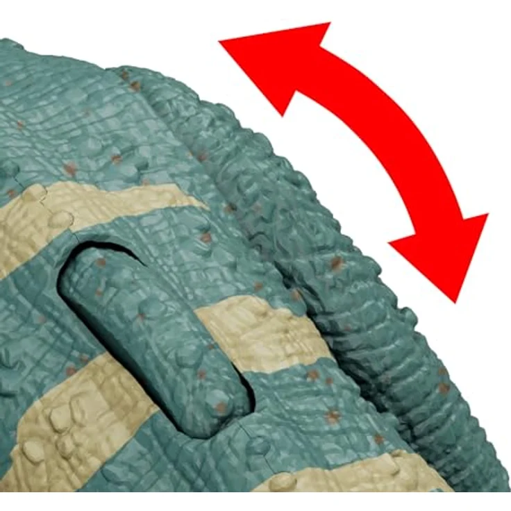 Mattel Jurassic World Wild Roar Majungasaurus, bewegliche Dinosaurierfigur mit Beiß-Angriff und App-Zugang, 33 cm – Bild 6