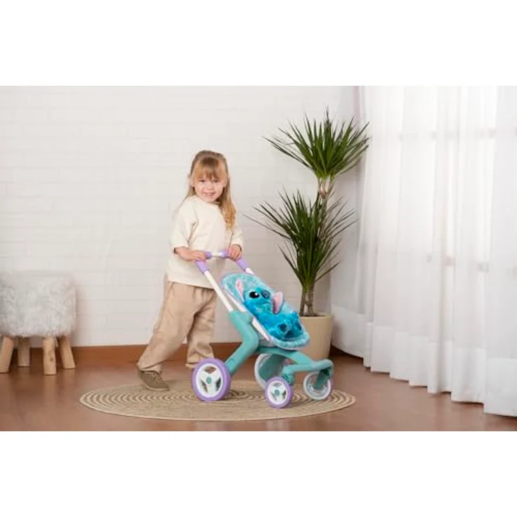 Smoby Puppenbuggy Stitch, inkl. Stitch-Plüschfigur 25 cm, leichter Kunststoffrahmen, Made in Europe – Bild 2