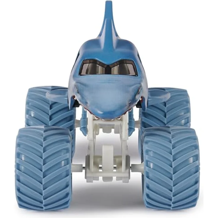 Monster Jam Megalodon, Offizieller Monster Truck im Maßstab 1:24 mit funktionierender Federung und Gummi-BKT-Reifen, Kinderspielzeug für Jungen und Mädchen ab 3 Jahren – Bild 4