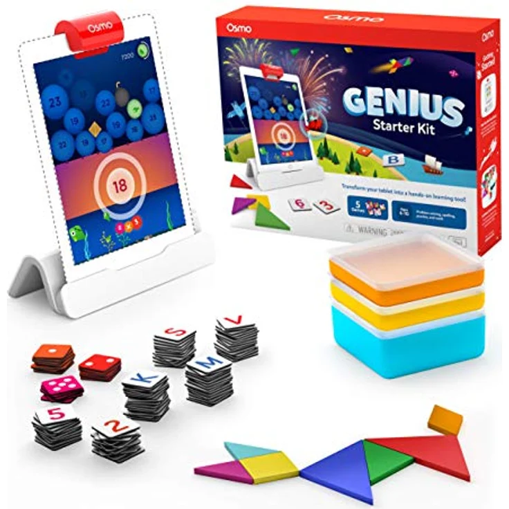 Osmo - Genius Starter Kit for iPad - 5 Educational Learning Games - Ages 6-10 - Math, Spelling, Creativity & More - STEM Toy (Osmo iPad Base Included) – Bild 2