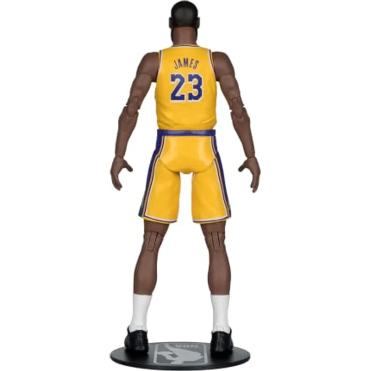 Mcfarlane Toys NBA LeBron James Figur, detailgetreue 6 Zoll Actionfigur im Trikot der Los Angeles Lakers mit Basketball und Basis – Bild 4