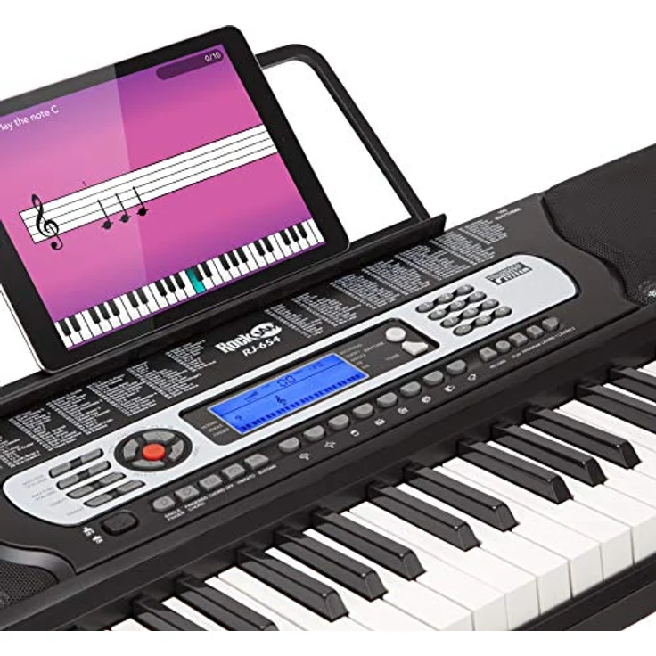 RockJam - RJ654 - Tragbares 54-Tasten Digital Keyboard mit Notenständer und Interaktivem LCD-Bildschirm – Bild 8