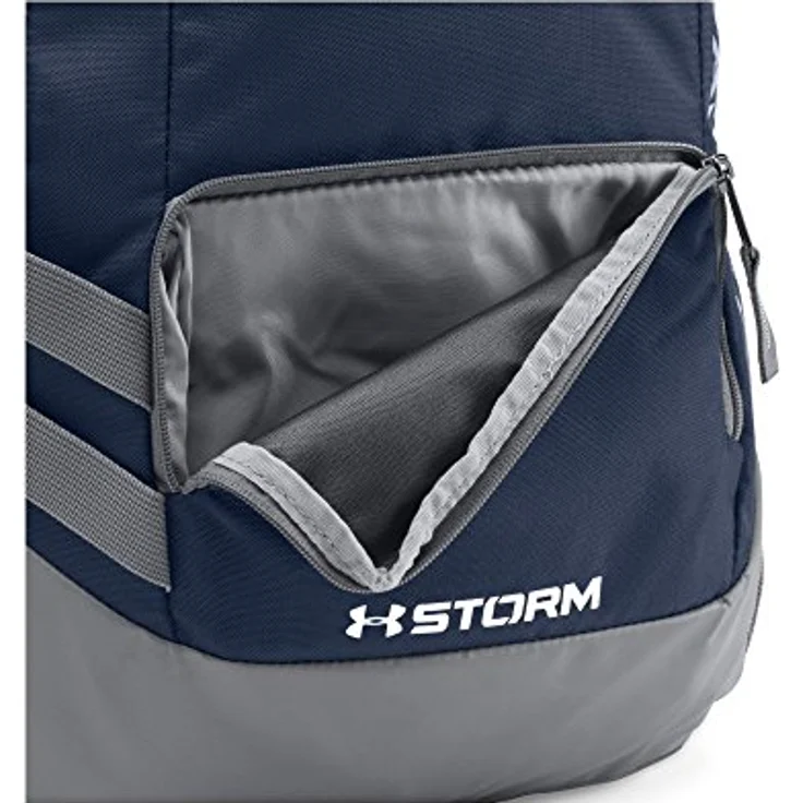 Under Armour Hustle Lite Backpack midnight navy - metallic silver (410-099) – Bild 4