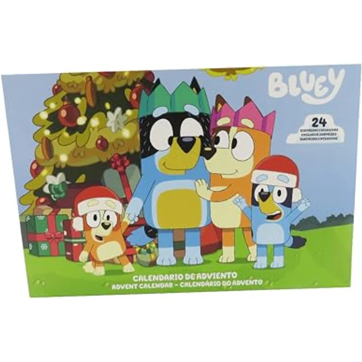 CYP Brands Blue Adventskalender, Kalender mit Überraschungen für Weihnachten, inklusive Aufkleber, Stempel, Armband und Gemälde, lizenziertes Produkt