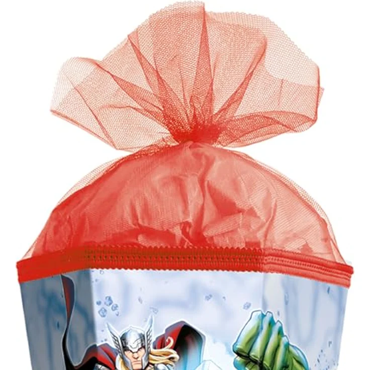 ROTH Schultüte groß Marvel Avengers 85 cm, 6-eckig mit Tüllverschluss und ROT(H)-Spitze - Zuckertüte mit Thor, Iron Man, Hulk, Captain America – Bild 4