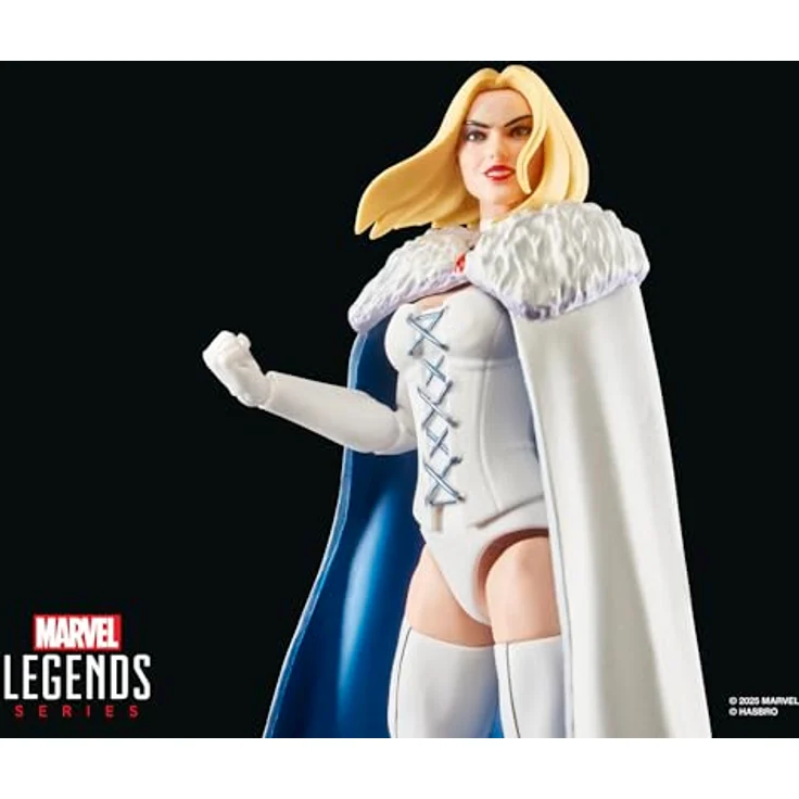 Hasbro Marvel Xmen Legends ENT 3, Emma Frost Sammelfigur mit 3 Accessoires, 15 cm, animiertes Abbild, Beweglichkeit mit über 20 Punkten, Retro-Blister-Packung – Bild 4