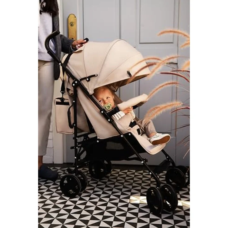 MoMi Kinder-Buggy Akira, Leicht & kompakt faltbar bis 15 kg, inkl. Zubehör, Schwarz – Bild 10