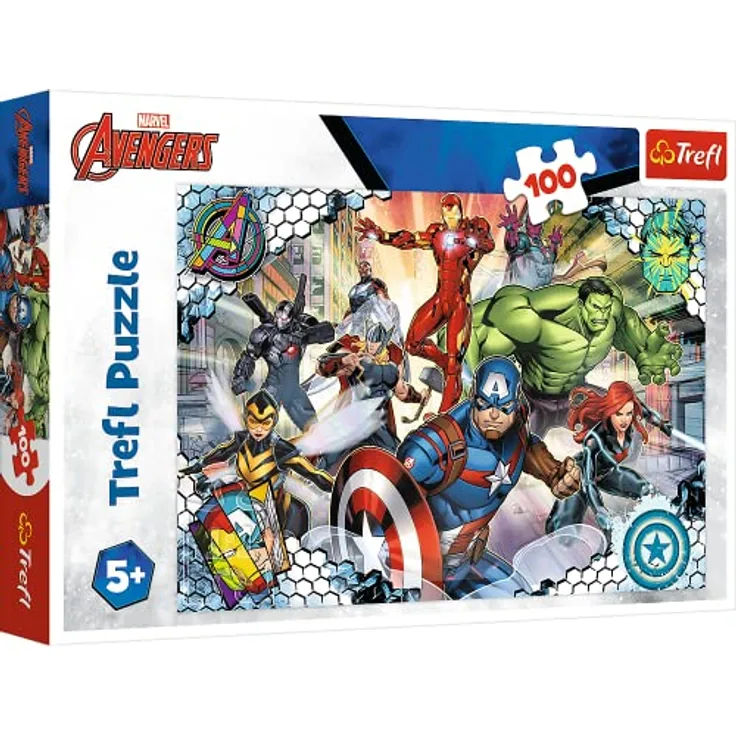 Trefl Puzzle 100 Avengers, 410 x 275 mm, 100 Teile, kindgerechte Motive, aus hochwertigen, sicheren Materialien