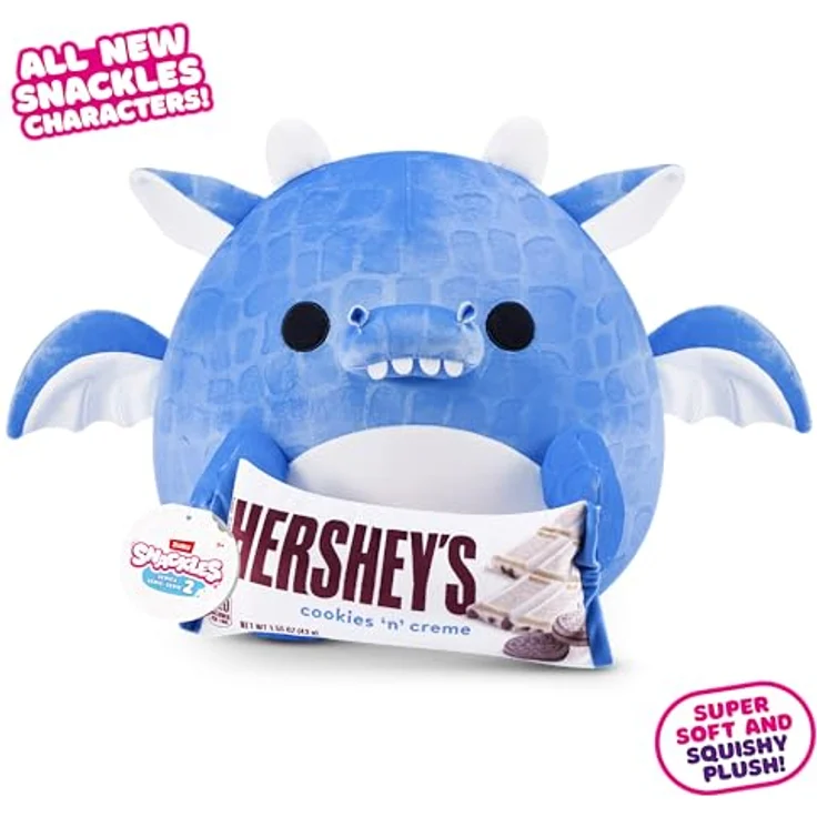 ZURU Snackles Serie 2, 20 cm Snackle (Blaze), kuschelig-weiches Plüschspielzeug mit lizenziertem Snackmarken-Accessoire – Bild 2