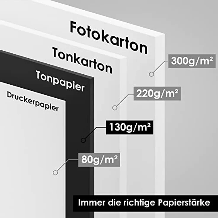OfficeTree 100 x Tonpapier Schwarz A4 130g - Bastelpapier - Tonzeichenpapier zum Basteln & Malen & Drucken – Bild 4