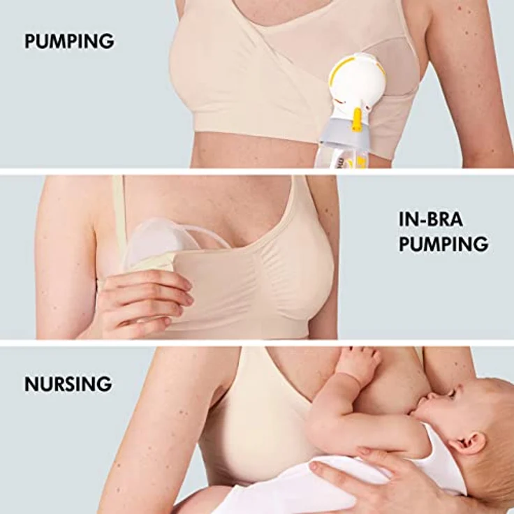 Medela 3-in-1 Still- und Abpump-BH Atmungsaktiv und leicht für ultimativen Komfort beim Stillen oder beim freihändigen Abpumpen Chai XL – Bild 4