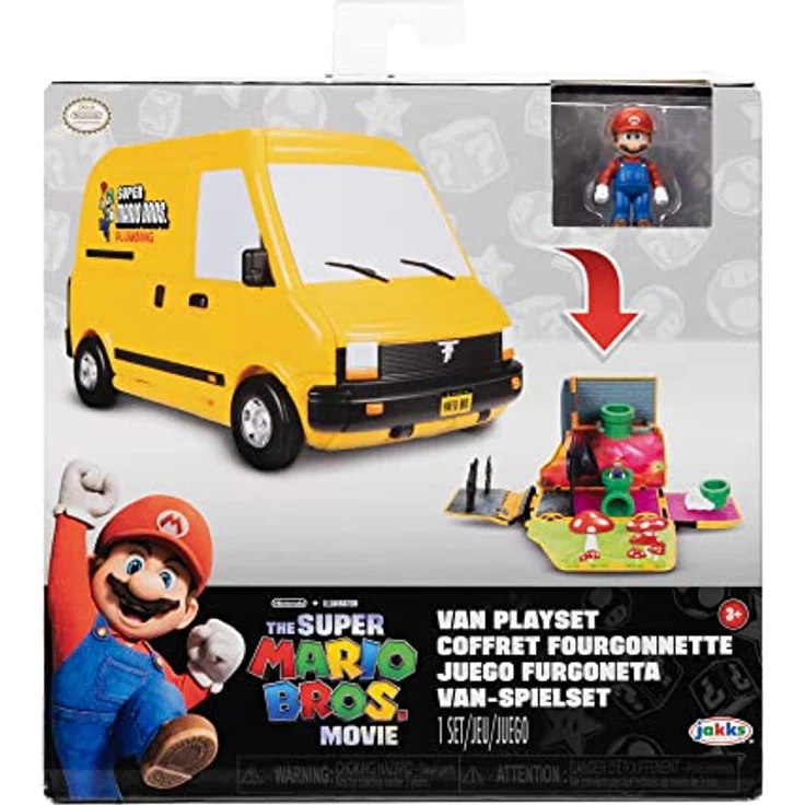 Jakks Pacific Nintendo Super Mario Movie Mini World Van Spielset, inkl. Mini-Mario-Figur, mit Warpzone-Universum, 18 x 18 x 10 cm, Kunststoff, ab 3 Jahren – Bild 7