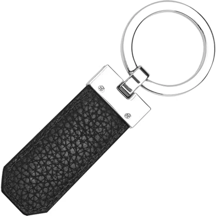 BOSS Schlüsselanhänger Classic Grained, Leder mit Schlüsselring, schwarz – Bild 3