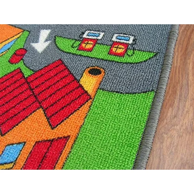 rugsx Little Village Kinderteppich, Mehrfarbig, 200x300 cm, OEKO-TEX zertifiziert, pflegeleicht, für Baby- und Kinderzimmer – Bild 2
