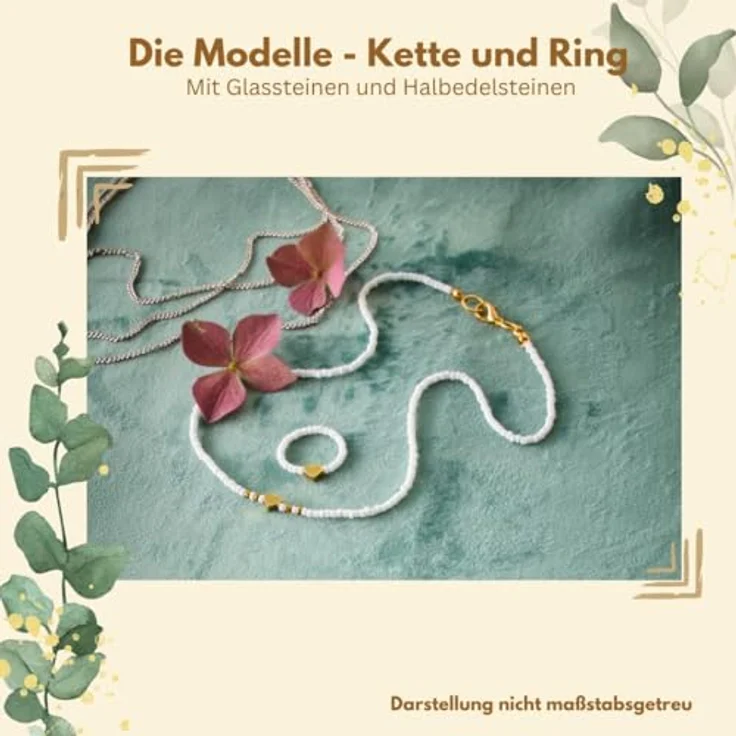 Frech Verlag TOPP Kreativbox Schmuckatelier, Bastelperlen Set mit Anleitungsbuch für 10 Schmuckstücke, bunt – Bild 6