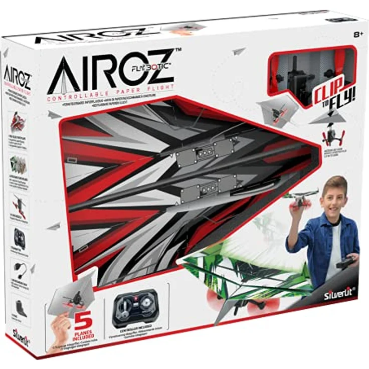 FLYBOTIC RC 84844 AIROZ by Silverlit, ferngesteuertes Flugzeug, rc Papierflieger, Spielzeug für Kinder, bunt, ab 8 Jahren – Bild 14