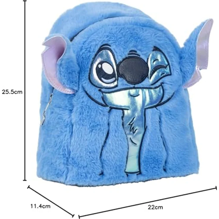 Cerda Stitch wink wink gefüllter Rucksack, offiziell lizenziert aus PU-Material, kompakt 22 x 25 x 11 cm – Bild 9