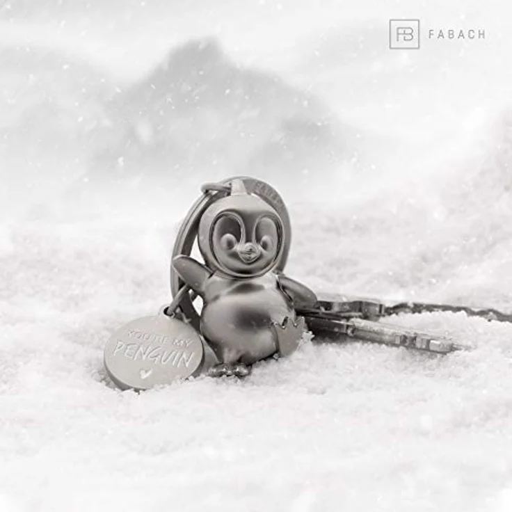 FABACH Pinguin Schlüsselanhänger Breezy, Glücksbringer mit Gravur "You're My Penguin", in Schwarz, Roségold oder Silber - Geschenk für Partner zu Geburtstag und Jahrestag – Bild 5