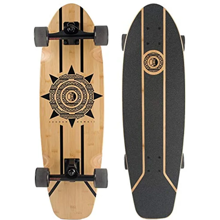 JUCKER HAWAII Skatesurfer Honu // Surfskate Bambus Board // Street Juice Rollen // 65mm, Schwarz - Preisvergleich