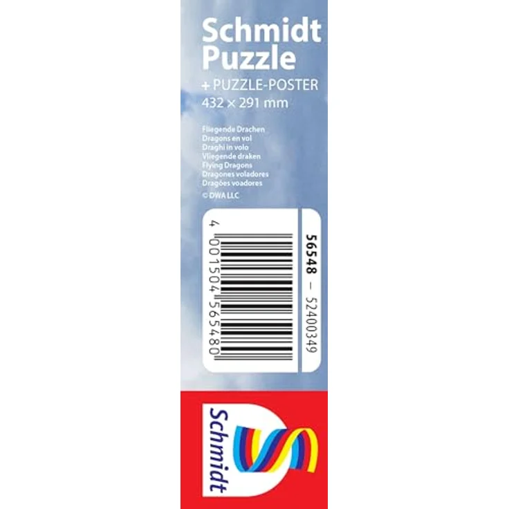 Schmidt Spiele 56548 Dragons, fliegendes Drachen Kinderpuzzle aus Graspappe, 150 Teile, inkl. Puzzleposter, für Kinder ab 7 Jahren – Bild 2