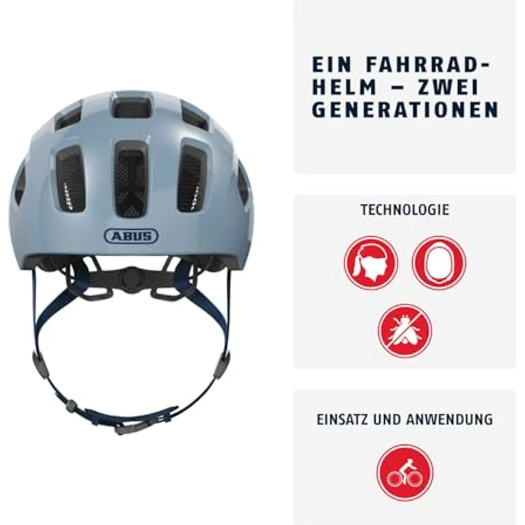 Abus Kinderhelm Youn-I 2. 0 glacier blue Gr. M 52-57 cm – Bild 2