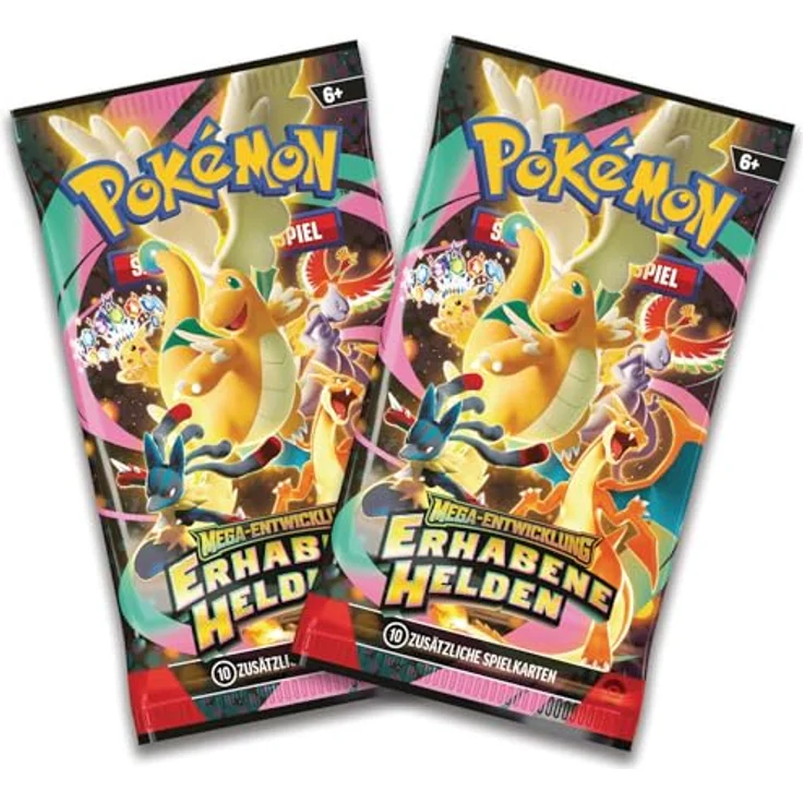 Pokémon Pokémon-Sammelkartenspiel: Kollektion Mega-Entwicklung – Erhabene Helden: Aoki, 1 holografische Promokarte, 1 Münze, 2 Boosterpacks – Bild 4