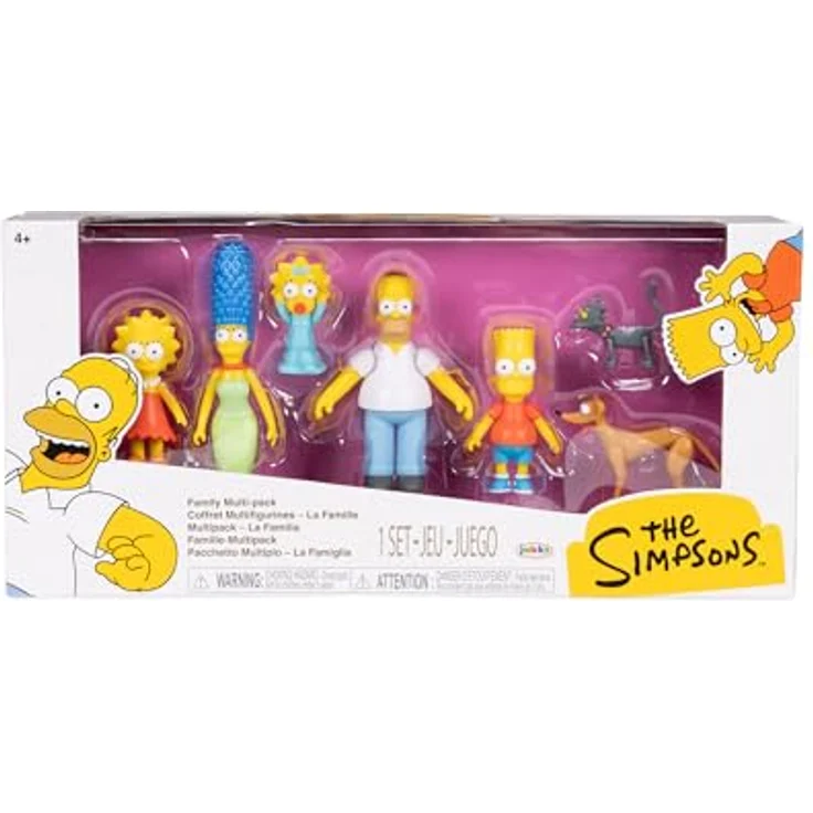 Jakks Pacific Simpsons Minifiguren 7er-Pack, 6 cm große Actionfiguren mit Homer, Marge, Bart, Lisa, Maggie, Hund und Katze – Bild 6