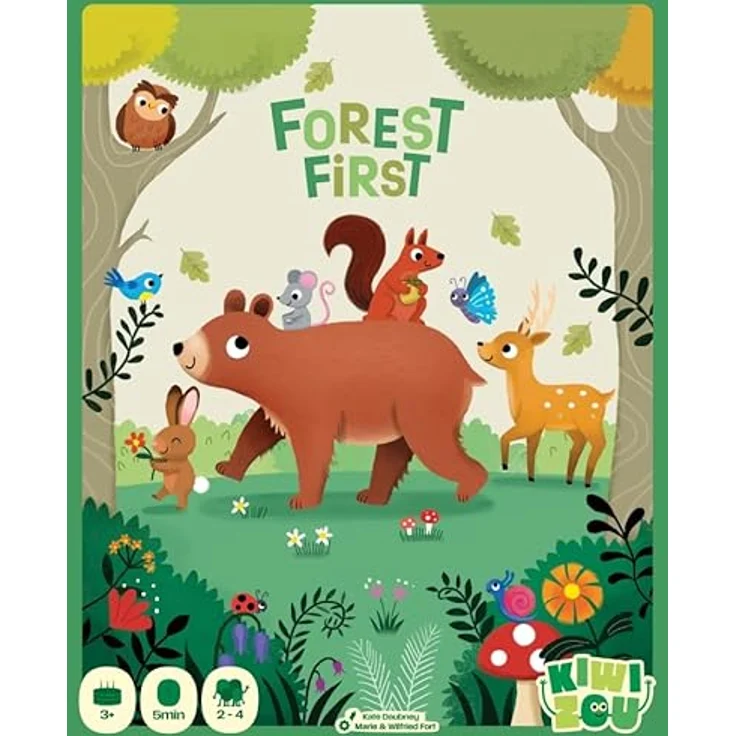 Blackrock Spiele Forest First - Brettspiel für Kinder ab 3 Jahren - Waldrennen für 2 bis 4 Spieler - Schnelles Spiel mit einfachen Regeln - Kiwizou – Bild 2