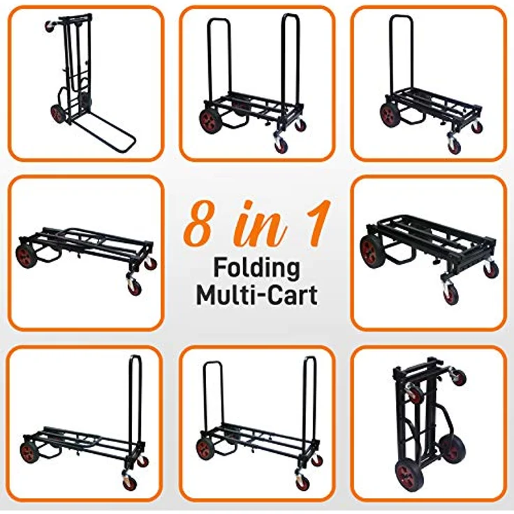 Pyle Verstellbare professionelle Ausrüstung – kompakt 8-in-1 faltbar, faltbar und leicht, Sackkarre/Puppy/Plattformwagen, ausziehbar bis zu 70 cm bis 112 cm – Pyle PKEQ48 – Bild 5