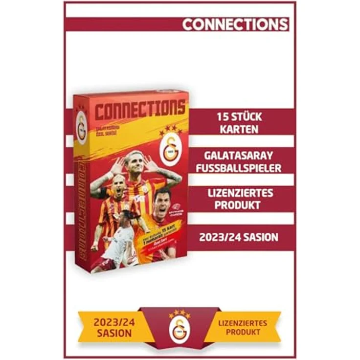 Jungengel Galatasaray Spielerkarten 23/24 Meister-Saison, limitierte Sammelkarten mit bekannten Spielern und Momenten – Bild 1