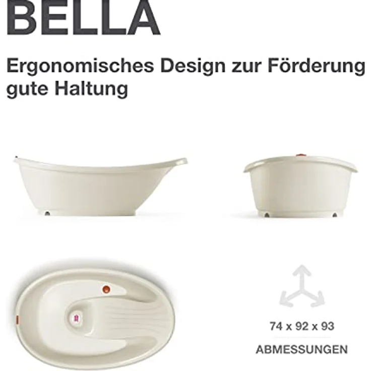 OKBABY Bella Kit mit Halterung, gemütliche Badewanne für Neugeborene und Babys von 0-12 Monate - Weiss, 39251600 – Bild 4