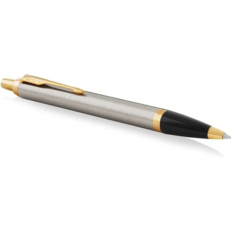 Parker Pen IM Brushed Metal G.C., Schreibstift mit stabiler Edelstahlfeder, Silber – Bild 1